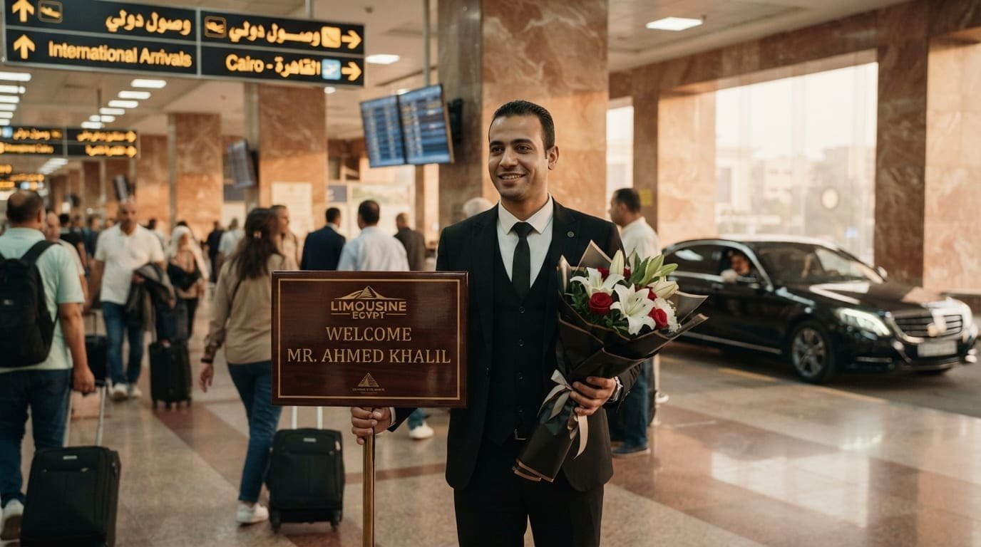 استقبال VIP لرجال الأعمال في مطار القاهرة - ليموزين مصر