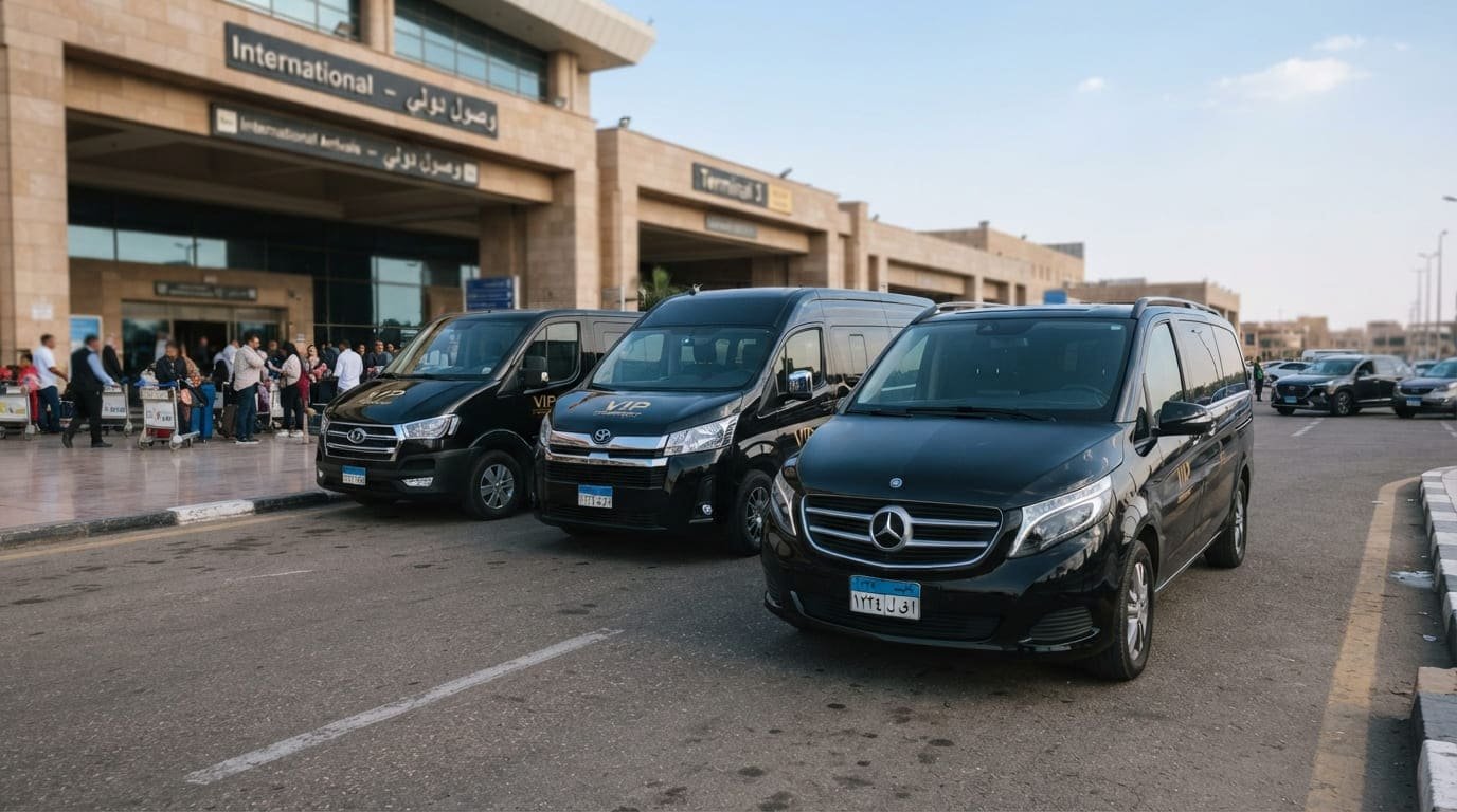 سيارات فان عائلية سوداء فخمة مخصصة للنقل الجماعي والوفود - ليموزين مصر