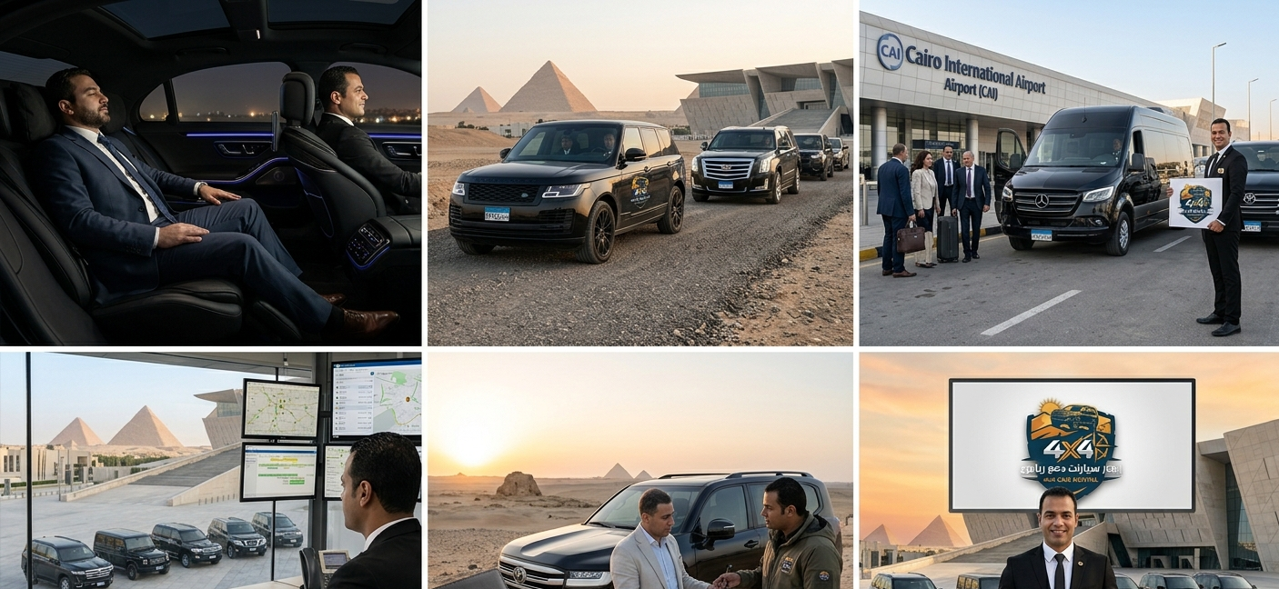 VIP Conference Transportation service in Egypt by Limousine Egypt fleet at the Grand Egyptian Museum.