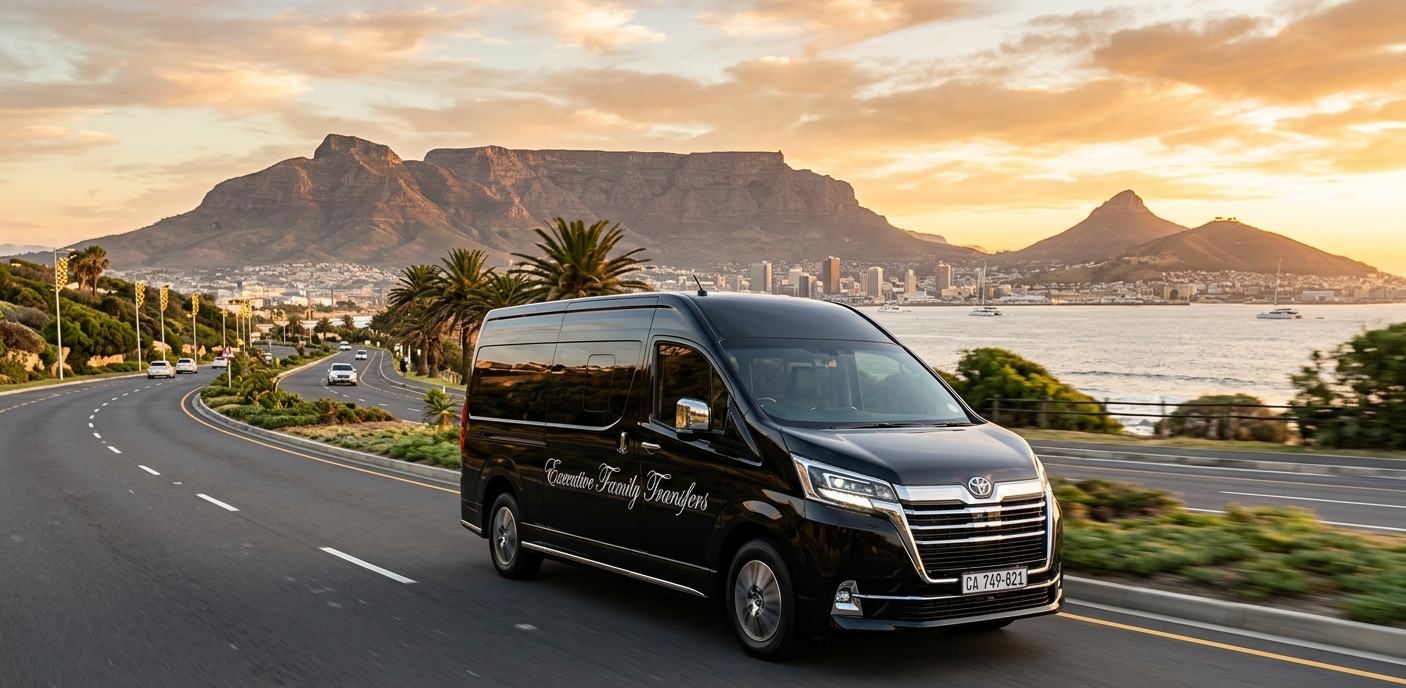 : Luxury Toyota Hiace van for private airport transfer and corporate group transportation in Egypt